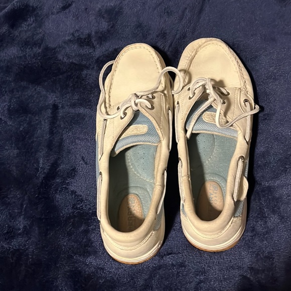 🛑 Sperry Light Blue and Gray Boat Shoes - Picture 1 of 3